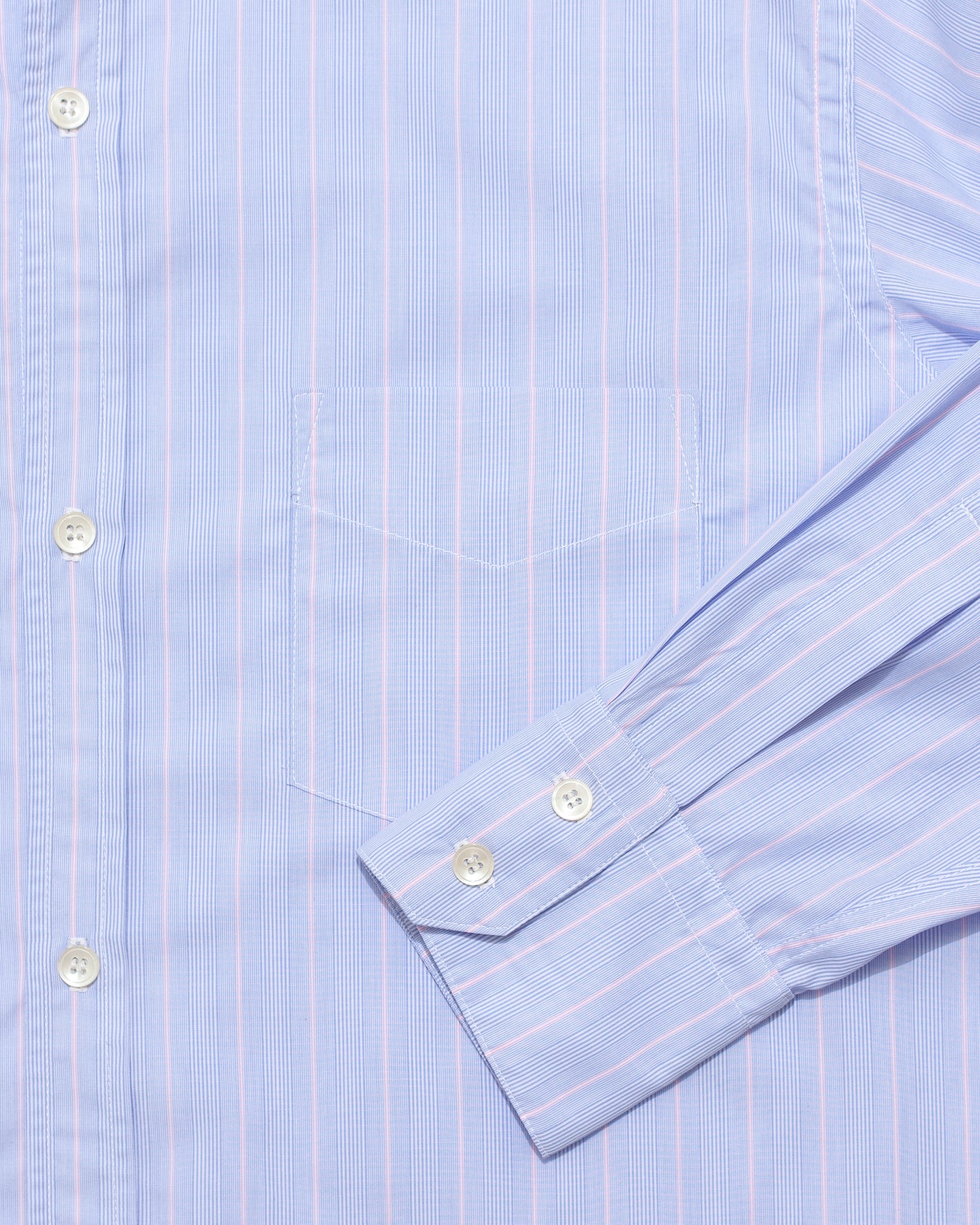 Drop Placket Shirt - Pinstripe (Long Sleeve)